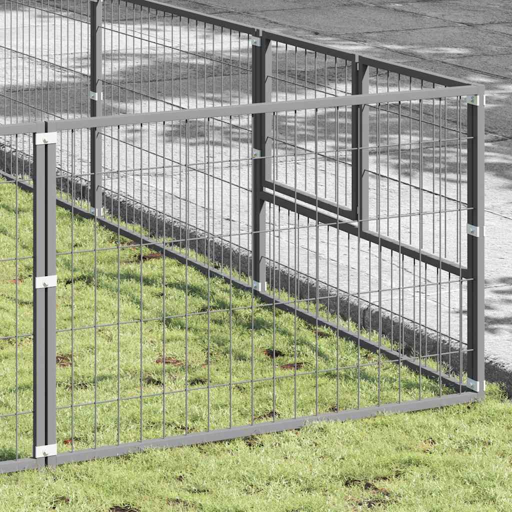 Gabbia per Cani Argento 63 m² in Acciaio