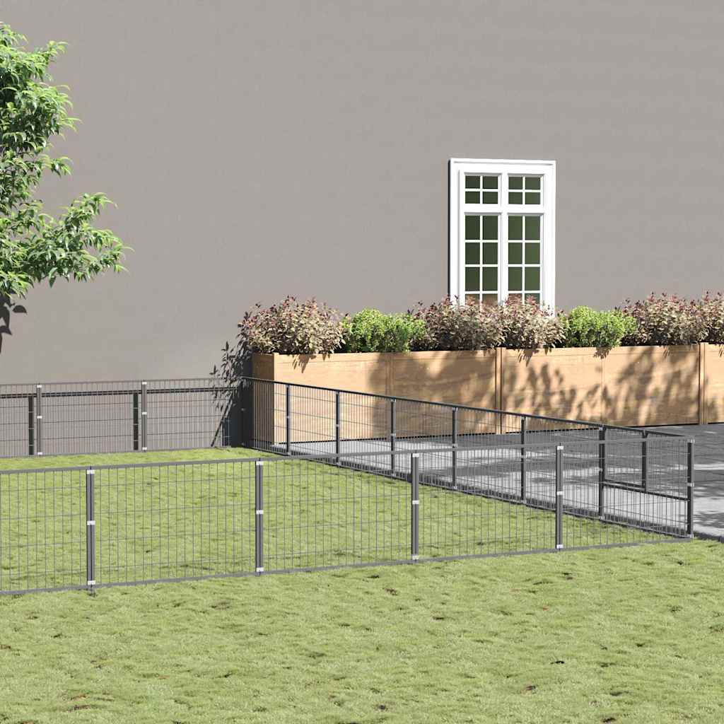 Gabbia per Cani Argento 70 m² in Acciaio