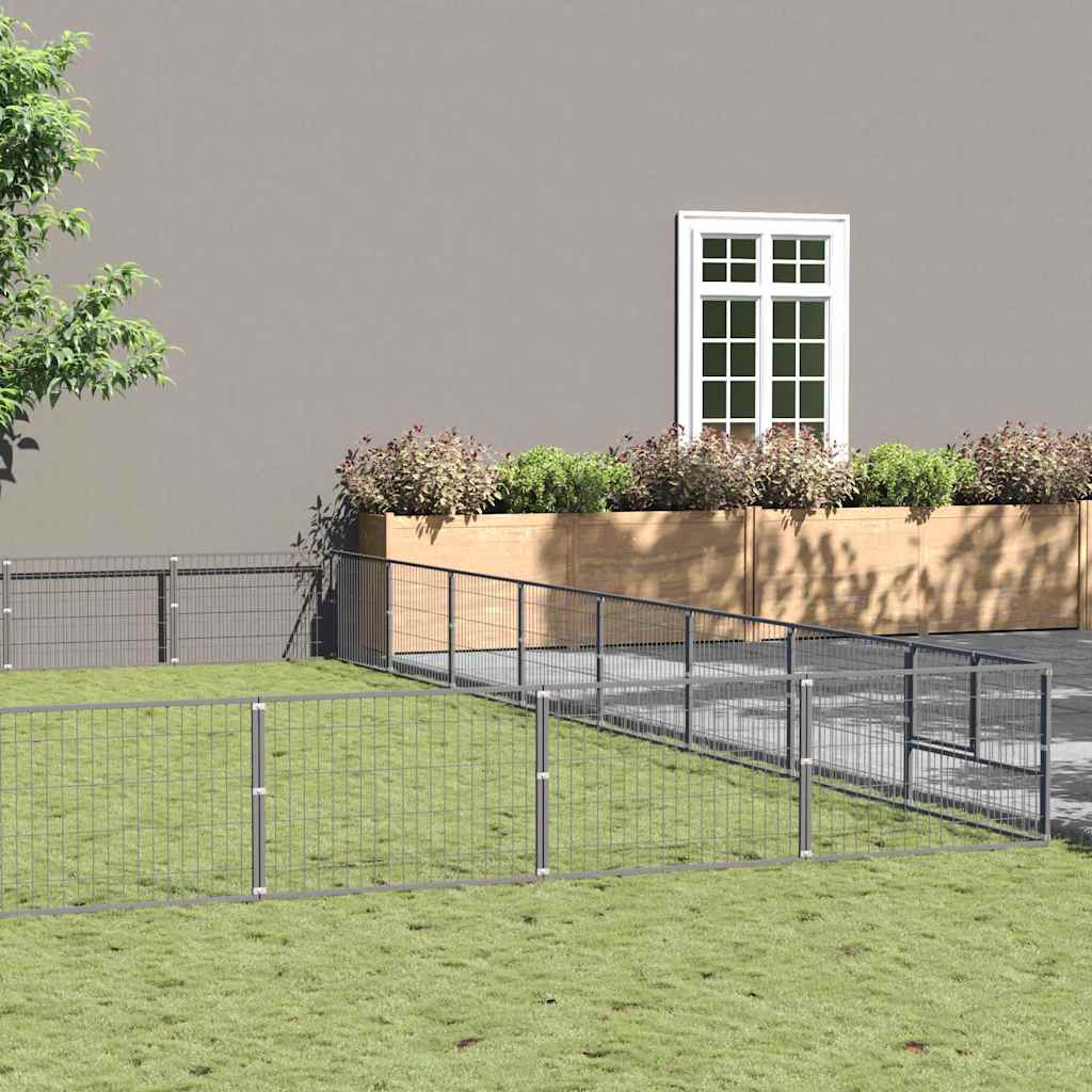 Gabbia per Cani Argento 72 m² in Acciaio