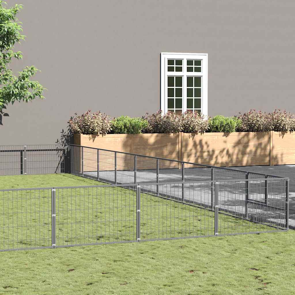 Gabbia per Cani Argento 81 m² in Acciaio