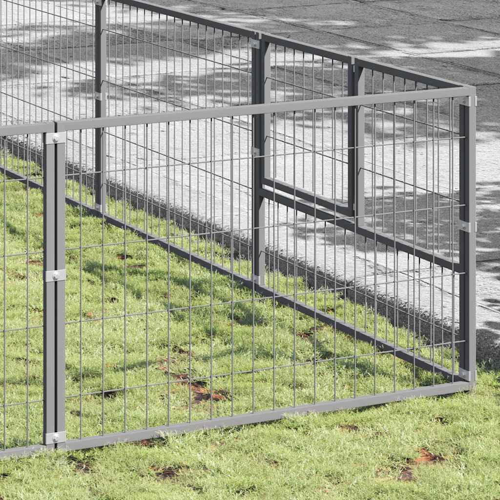 Gabbia per Cani Argento 90 m² in Acciaio