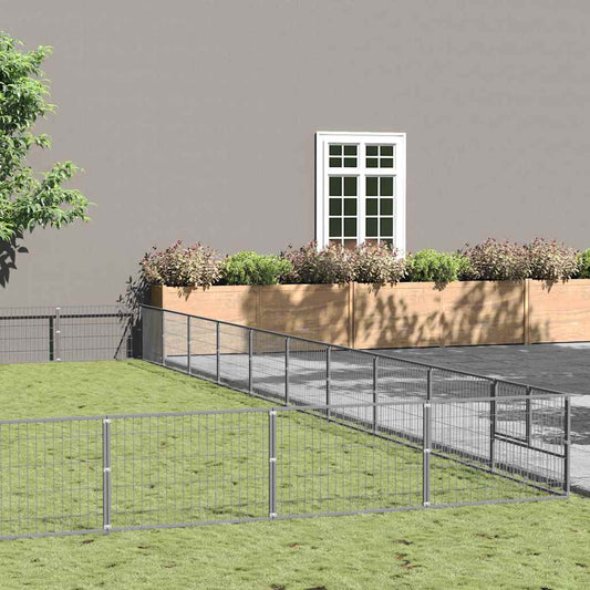 Gabbia per Cani Argento 100 m² in Acciaio