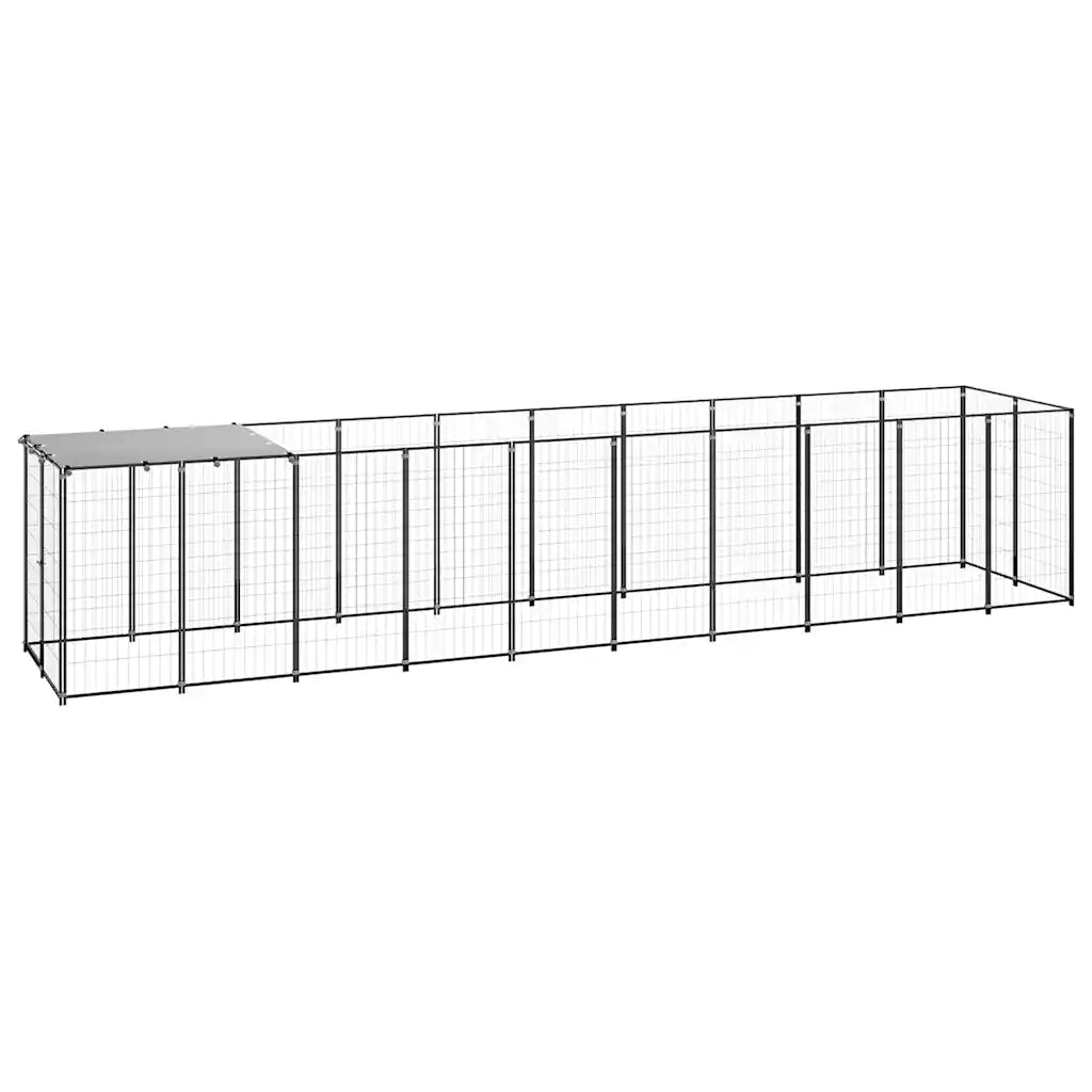Gabbia per cani 6,05 m² in acciaio 550x110x110 cm
