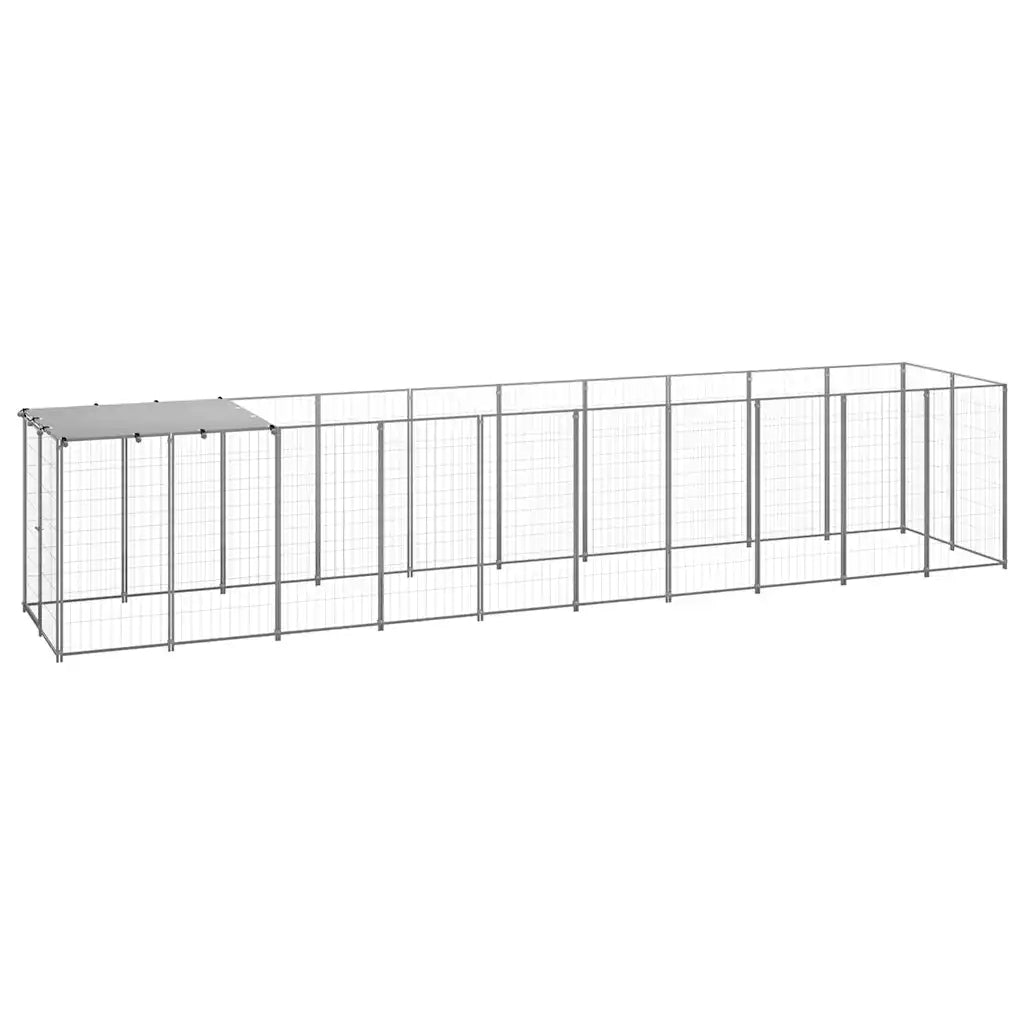 Gabbia per cani 6,05 m² in acciaio 550x110x110 cm