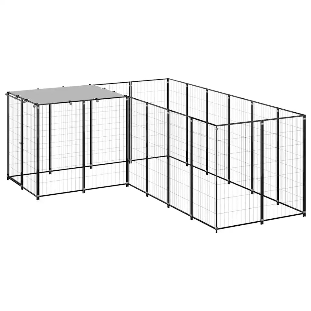 Gabbia per cani 4,84 m² in acciaio 220x330x110 cm
