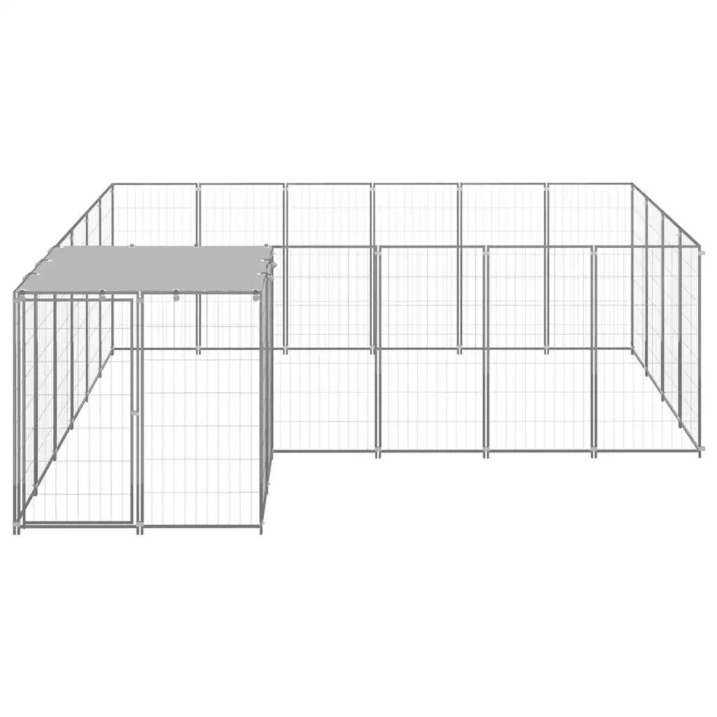 Gabbia per cani 330x330x110 cm in acciaio con tetto in polietilene