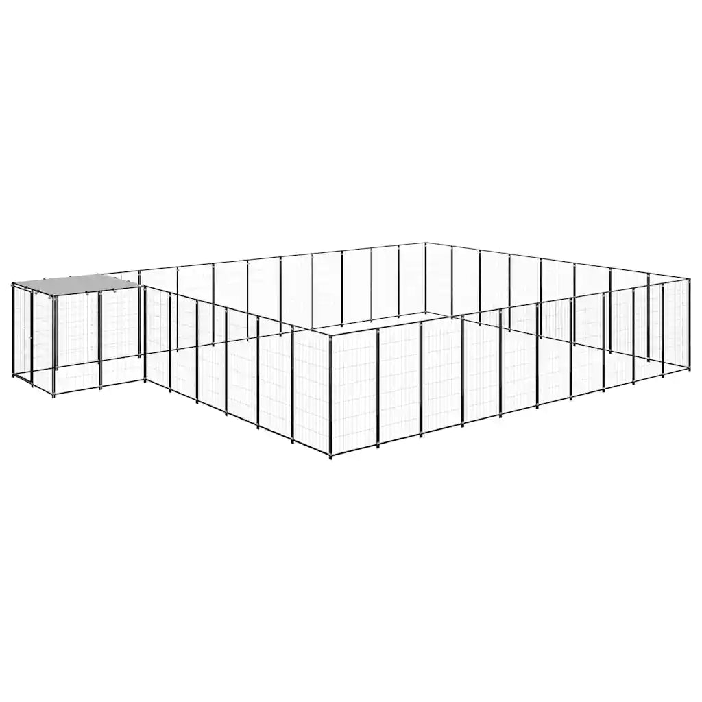 Gabbia per cani 550x550x110 cm in acciaio e polietilene