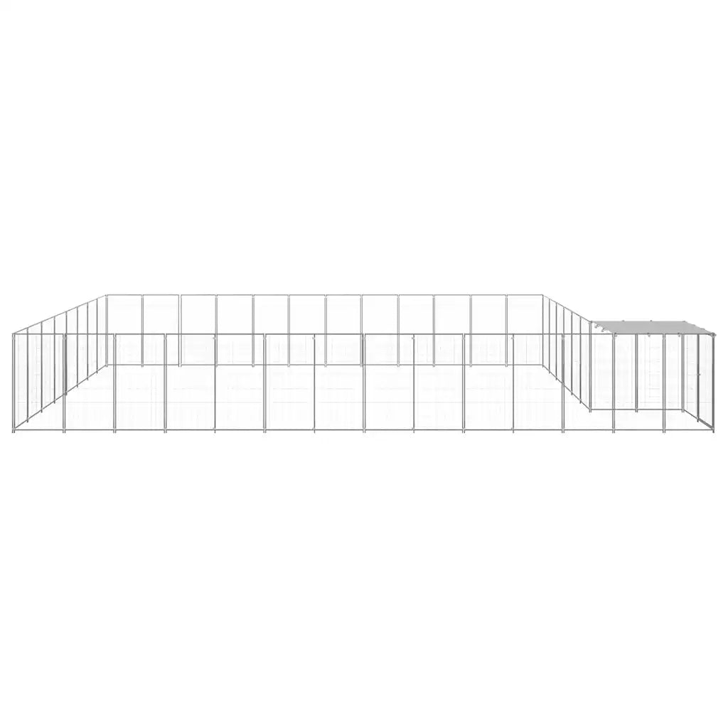 Gabbia per cani 770x440x110 cm in acciaio con tetto