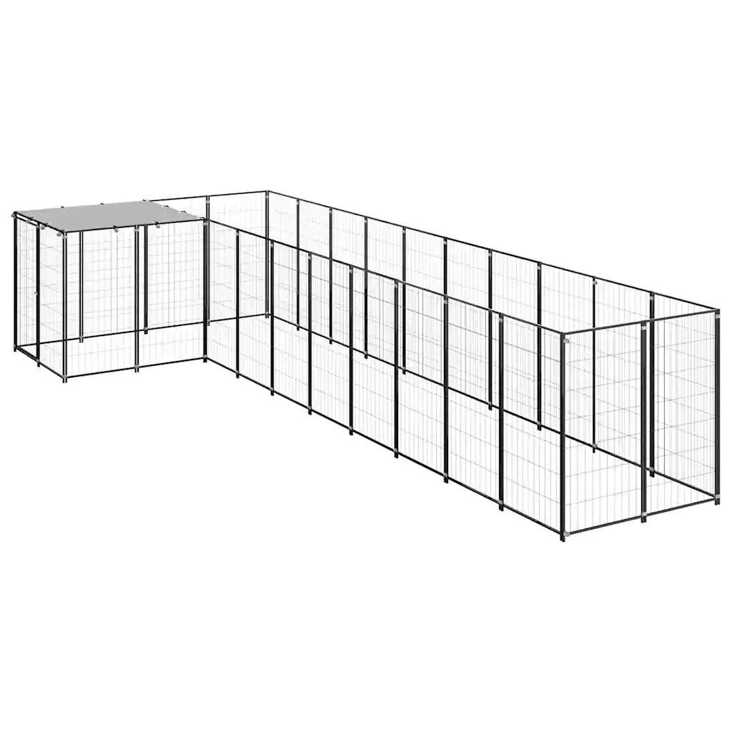Gabbia per cani 7,26 m² in acciaio 220x550x110 cm