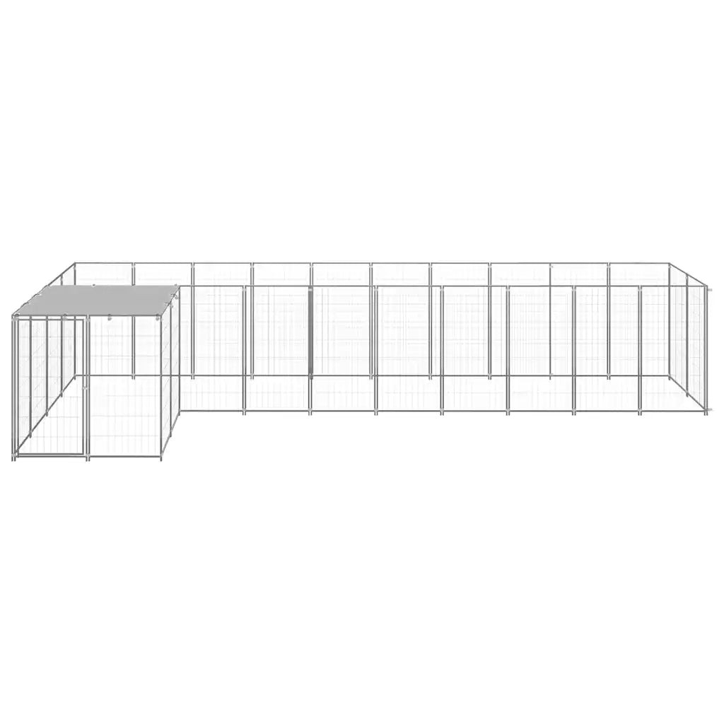 Gabbia per cani 7,26 m² in acciaio 220x550x110 cm