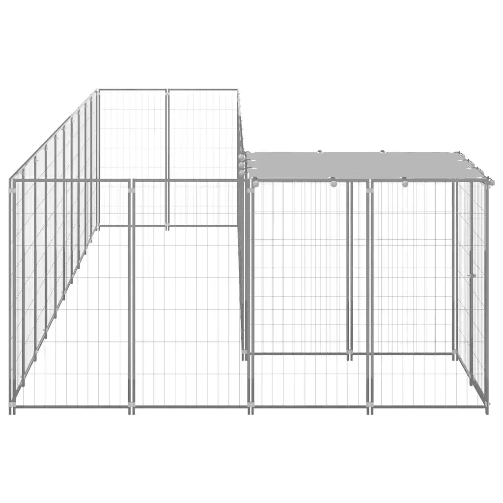 Gabbia per cani 7,26 m² in acciaio 220x550x110 cm