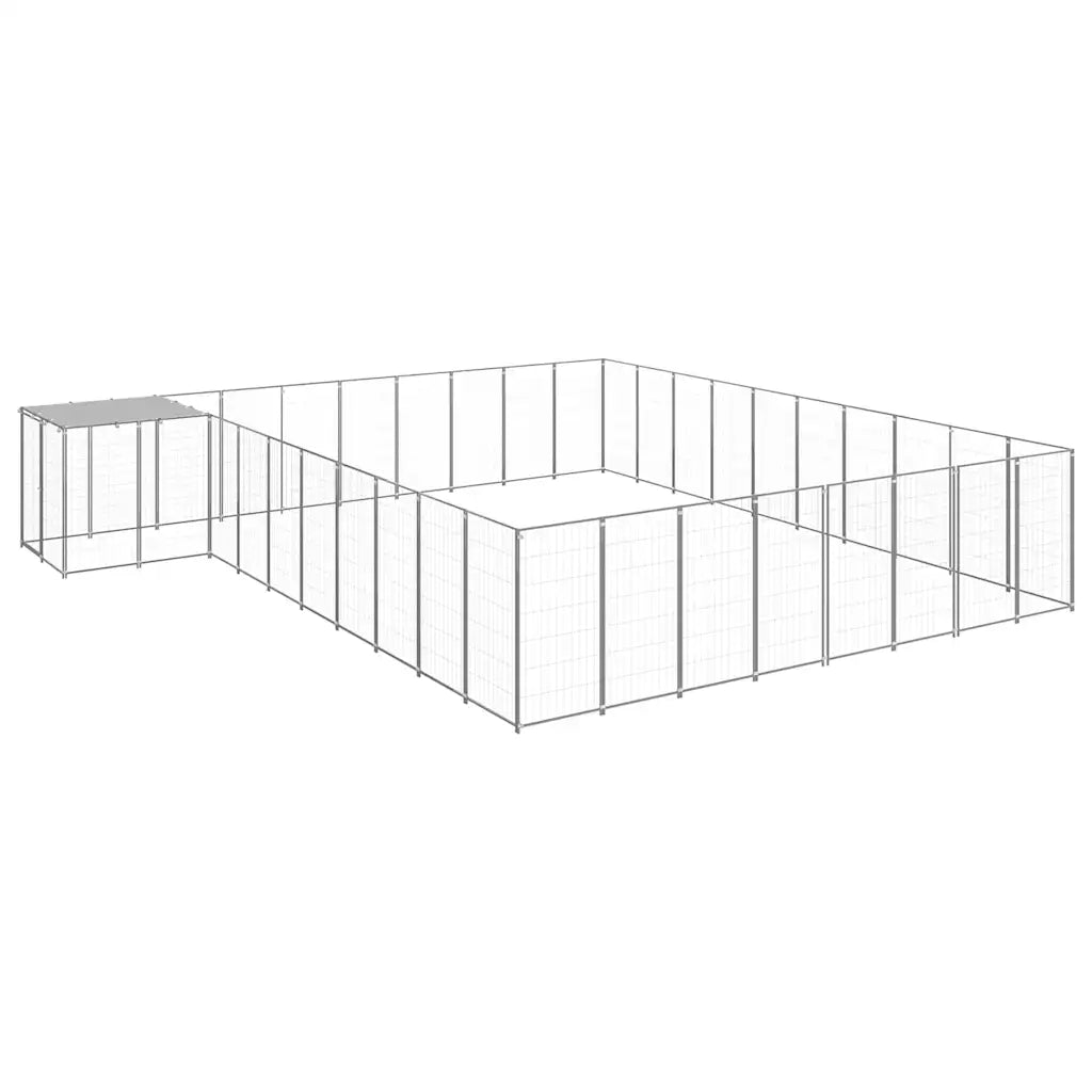 Gabbia per cani 550x550x110 cm in acciaio e polietilene