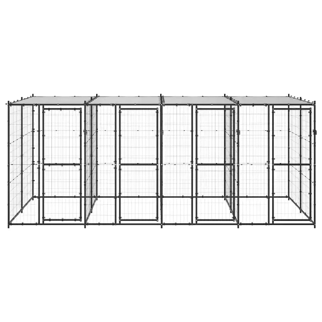 Gabbia per cani da esterno in acciaio zincato 440x220x180 cm