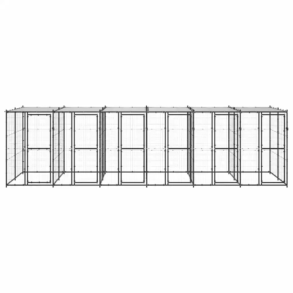 Gabbia per cani da esterno in acciaio zincato 660x220x180 cm