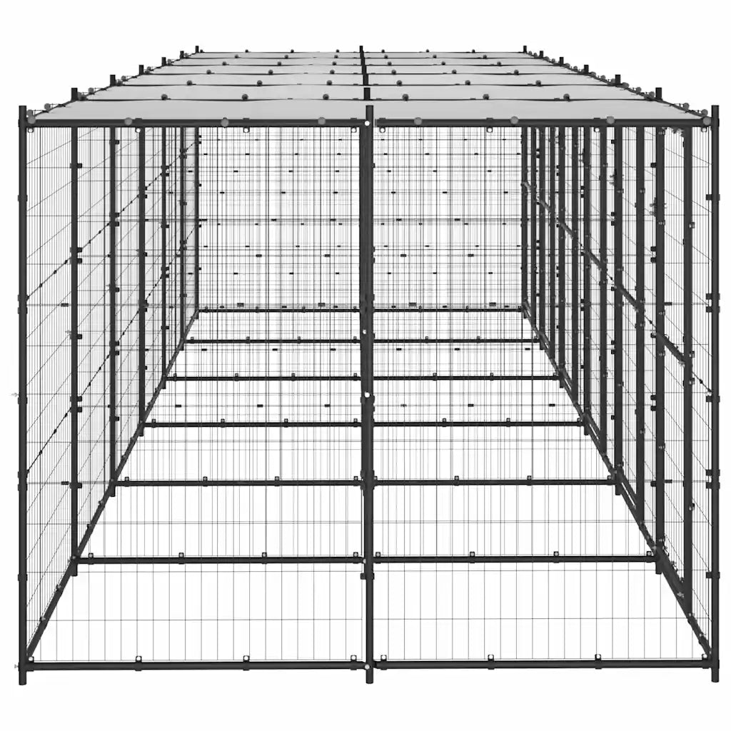 Gabbia per cani da esterno in acciaio zincato 660x220x180 cm