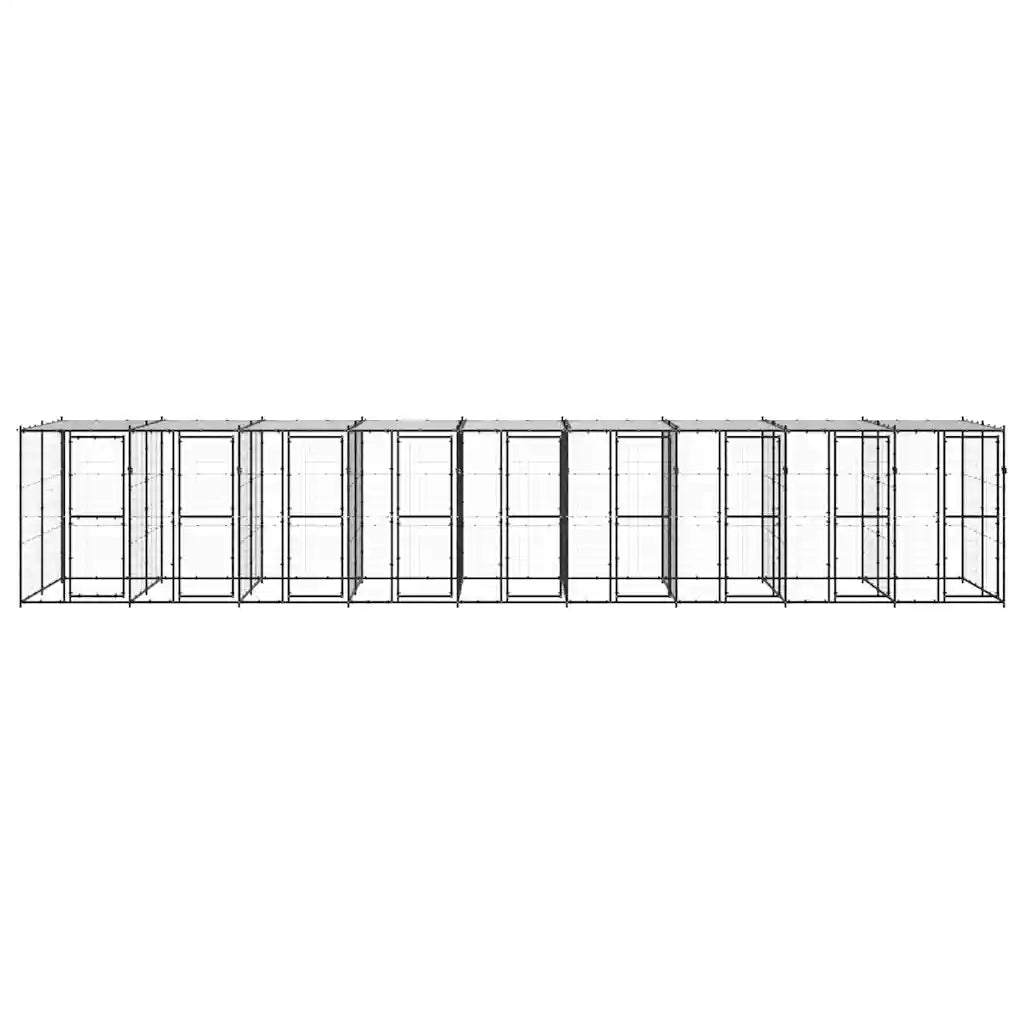 Gabbia per cani da esterno in acciaio zincato 990x220x180 cm