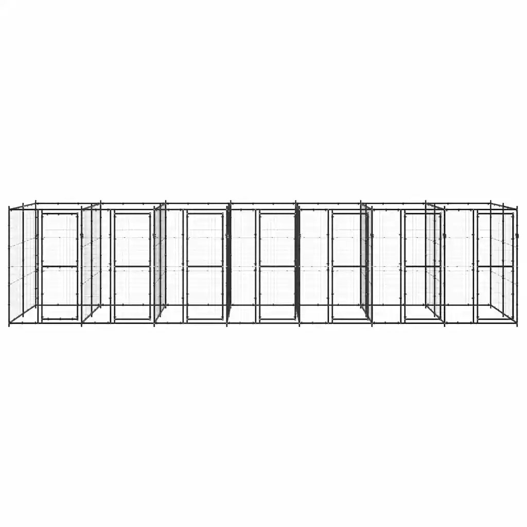 Gabbia per cani da esterno in acciaio zincato 770x220x180 cm