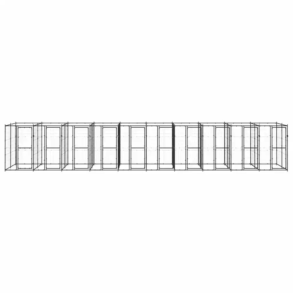 Gabbia per cani da esterno in acciaio zincato 1100x220x180 cm