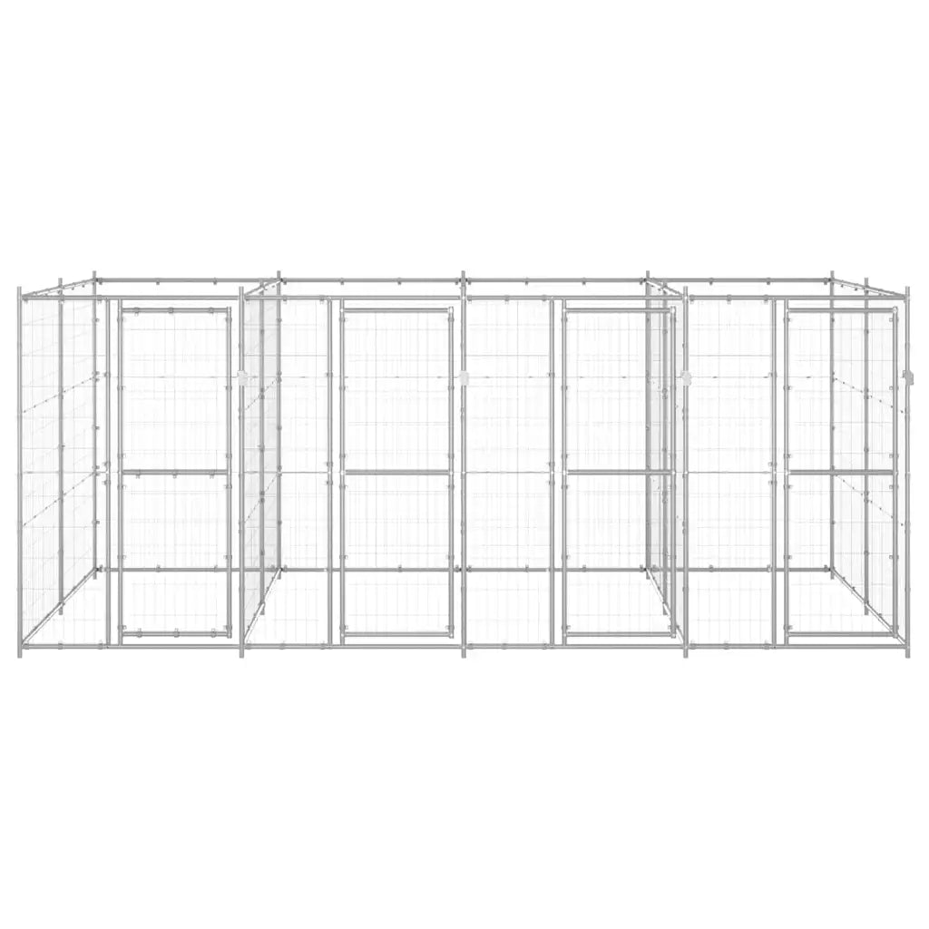 Gabbia per cani da esterno in acciaio zincato 440x220x180 cm