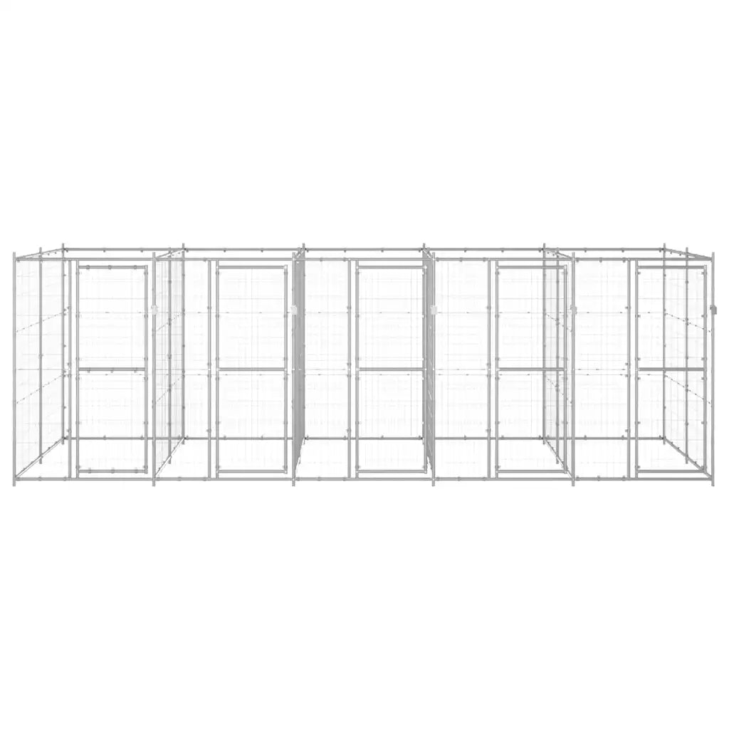 Gabbia per cani da esterno in acciaio zincato 550x220x180 cm
