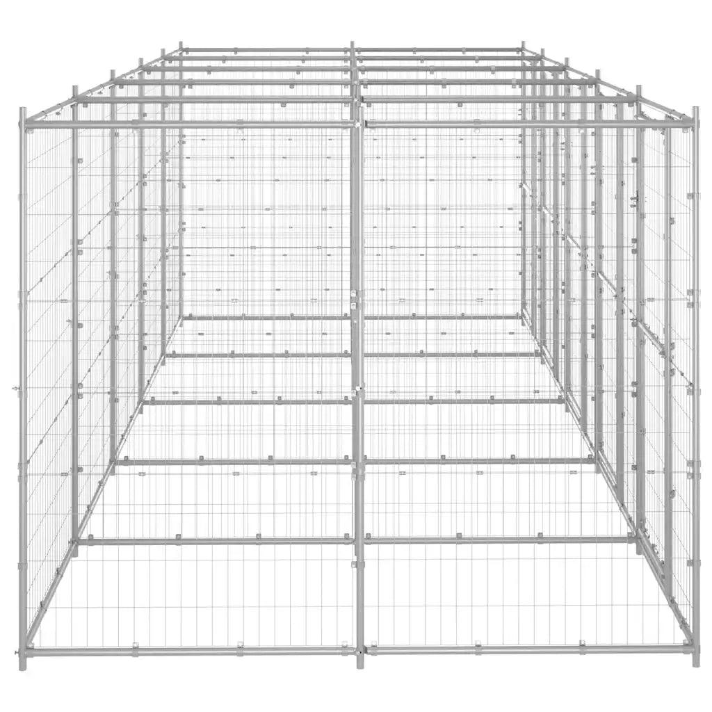 Gabbia per cani da esterno in acciaio zincato 550x220x180 cm