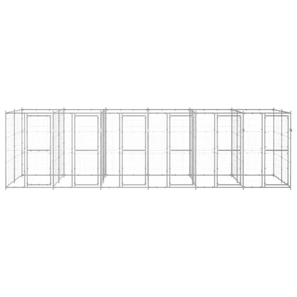 Gabbia per cani da esterno in acciaio zincato 660x220x180 cm
