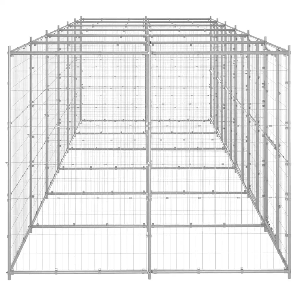 Gabbia per cani da esterno in acciaio zincato 660x220x180 cm