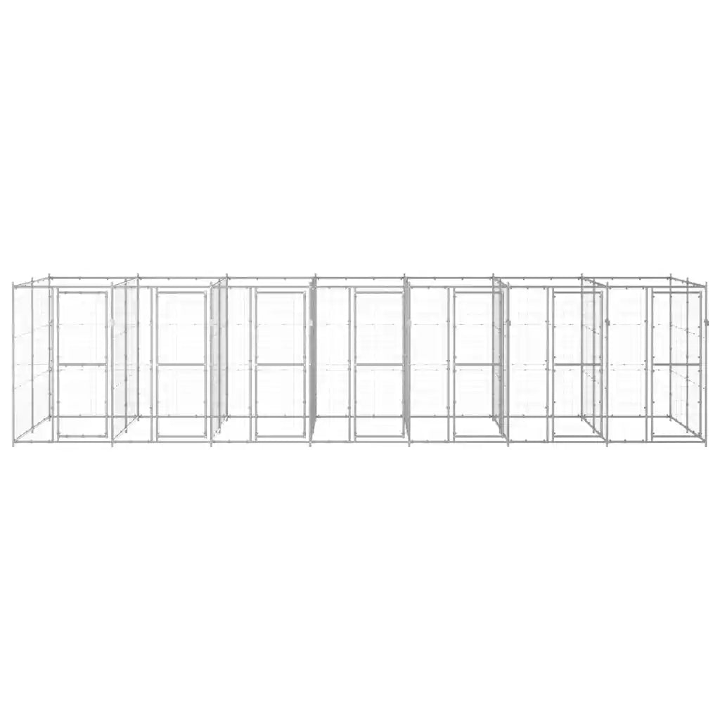 Gabbia per cani da esterno in acciaio zincato 770x220x180 cm