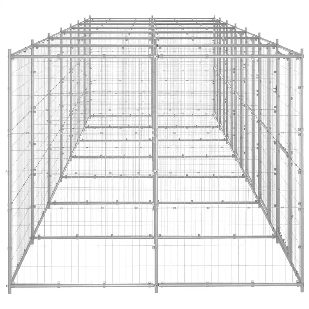 Gabbia per cani da esterno in acciaio zincato 770x220x180 cm