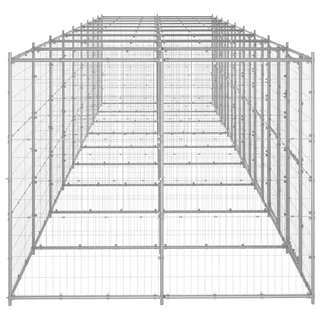 Gabbia per cani da esterno in acciaio zincato 990x220x180 cm