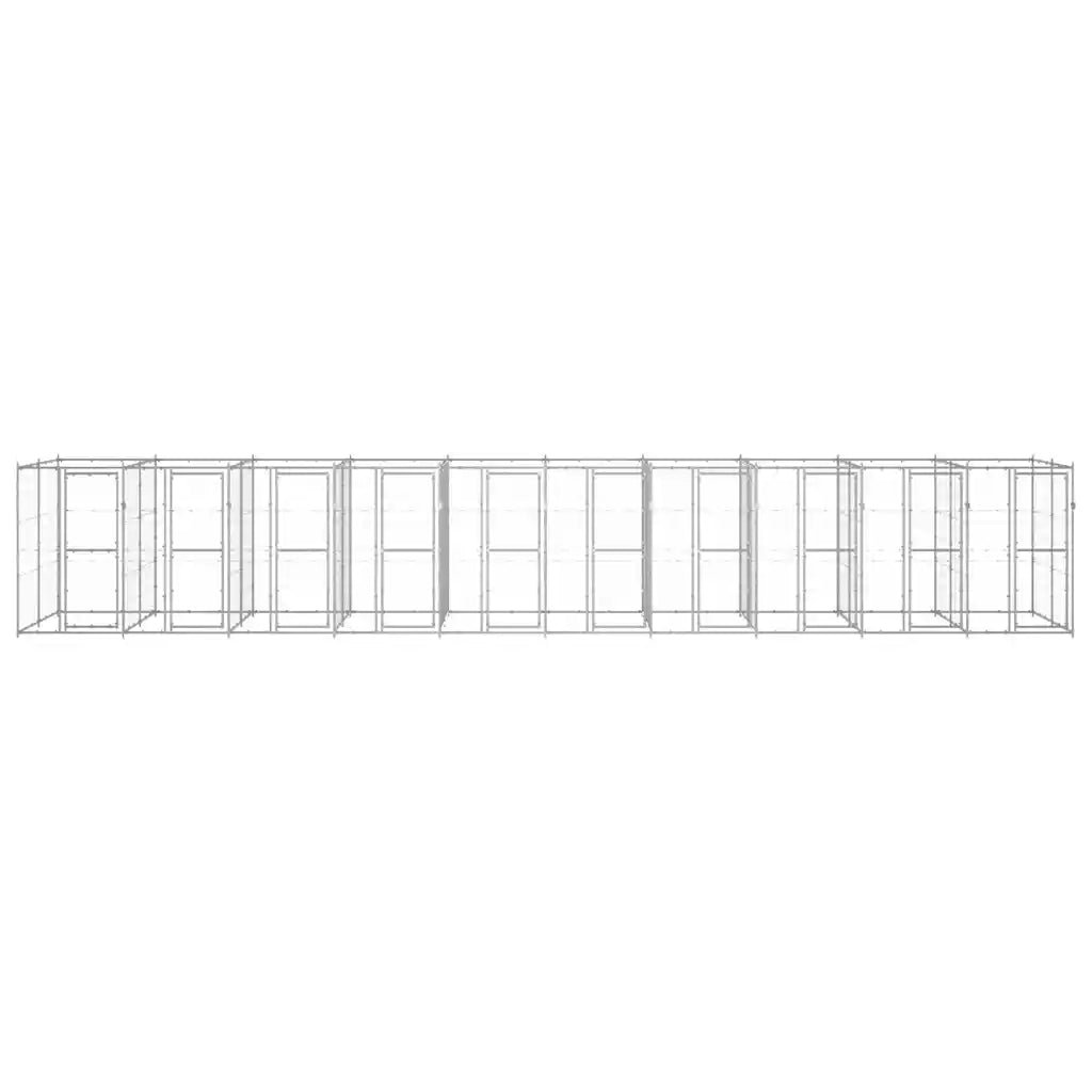 Gabbia per cani da esterno in acciaio zincato 1100x220x180 cm