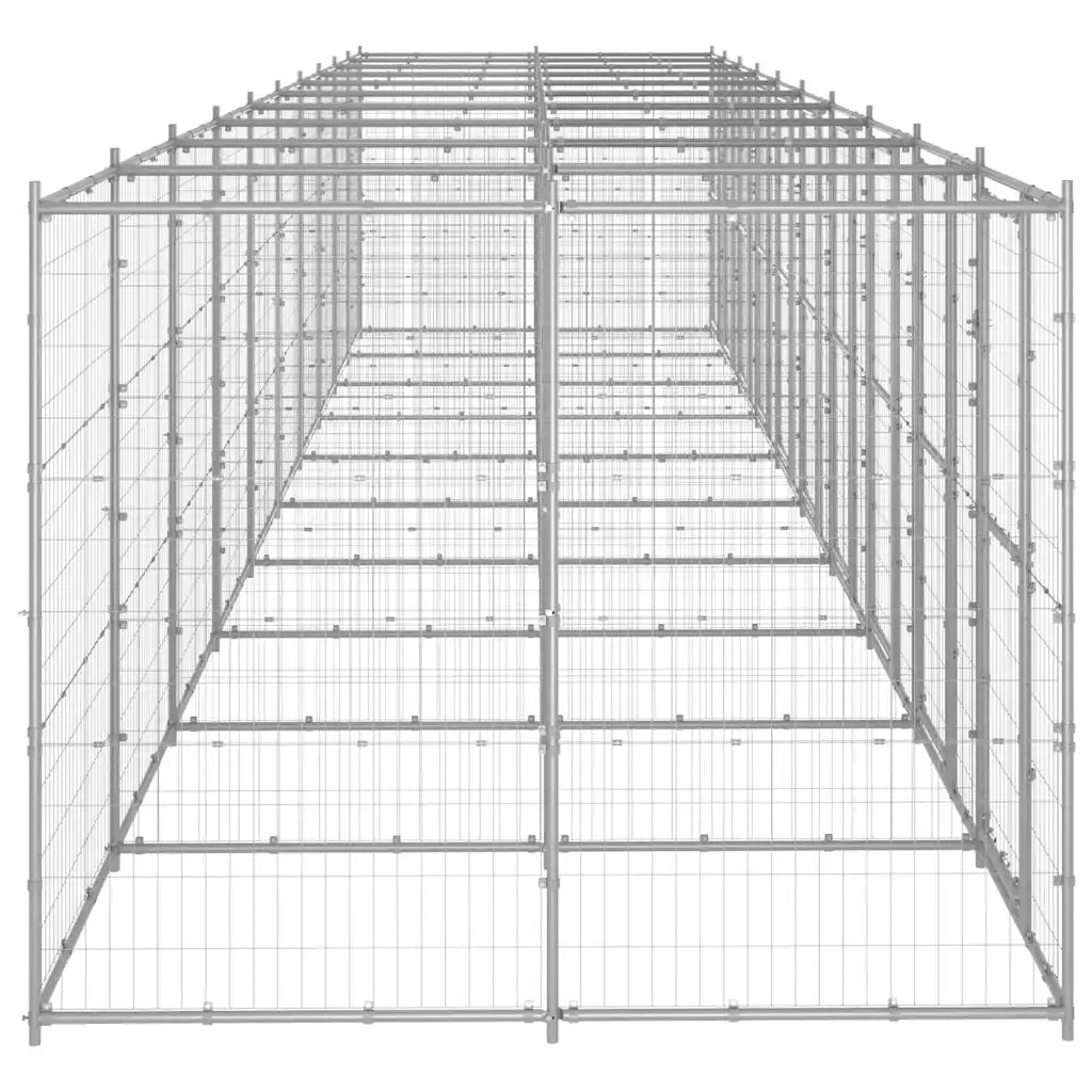 Gabbia per cani da esterno in acciaio zincato 1100x220x180 cm