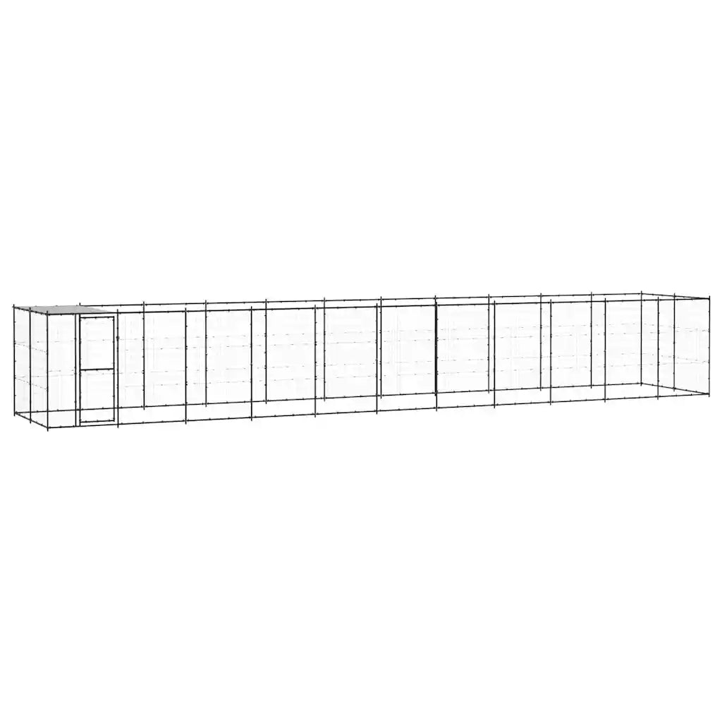 Gabbia per cani da esterno in acciaio zincato 1210x220x180 cm