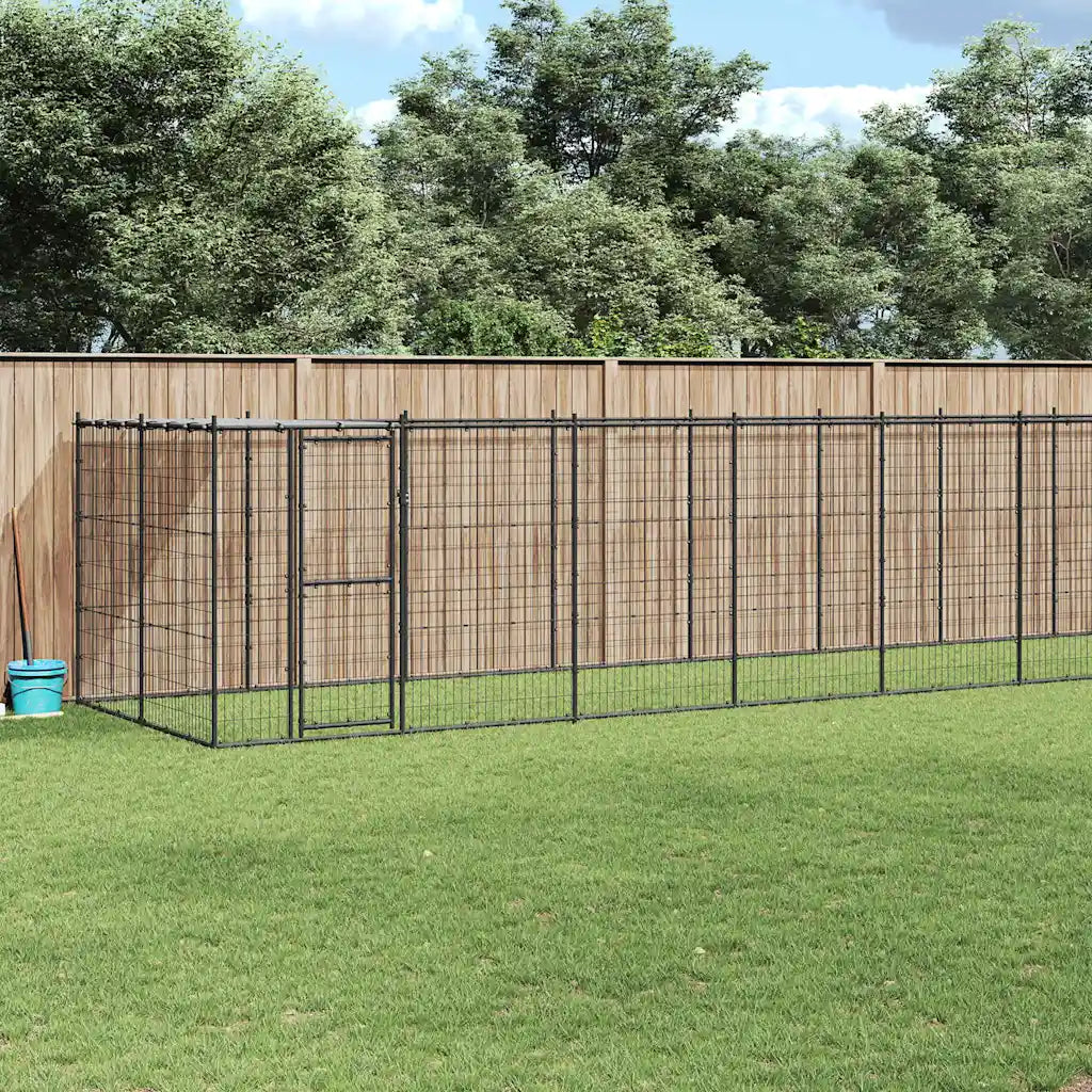Gabbia per cani da esterno in acciaio zincato 1210x220x180 cm