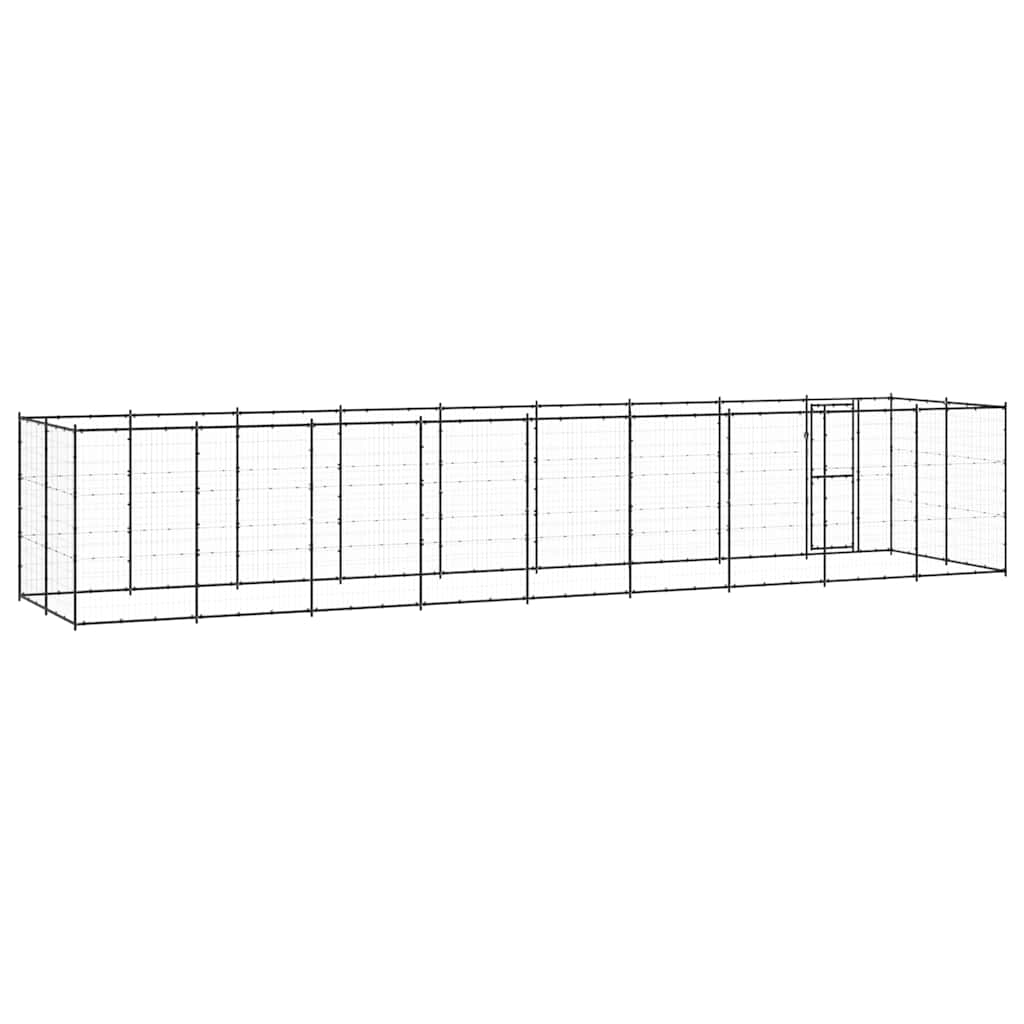 Gabbia per Cani da Esterno in Acciaio 21,78 m²