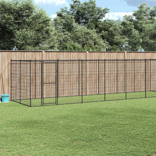 Gabbia per Cani da Esterno in Acciaio 21,78 m²