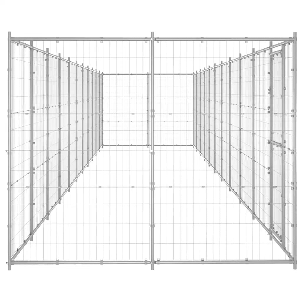 Gabbia per cani da esterno in acciaio zincato 1210x220x180 cm