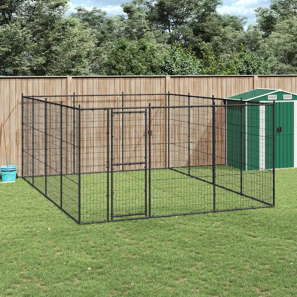 Gabbia per cani da esterno in acciaio zincato 330x440x180 cm