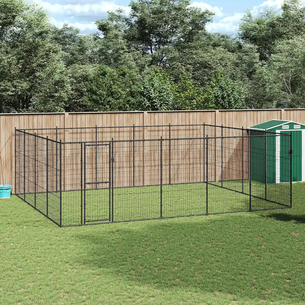 Gabbia per cani da esterno in acciaio zincato 550x440x180 cm
