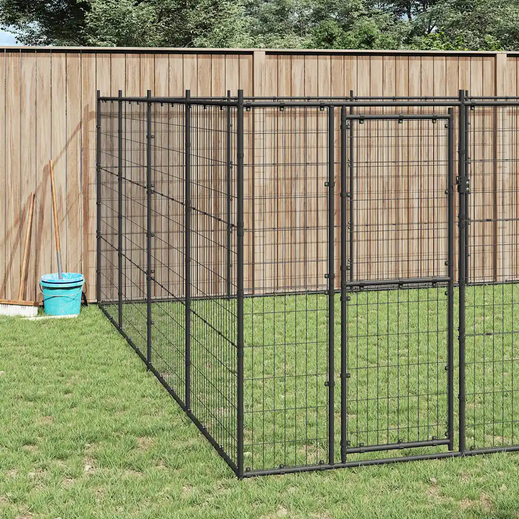 Gabbia per cani da esterno in acciaio zincato 770x440x180 cm