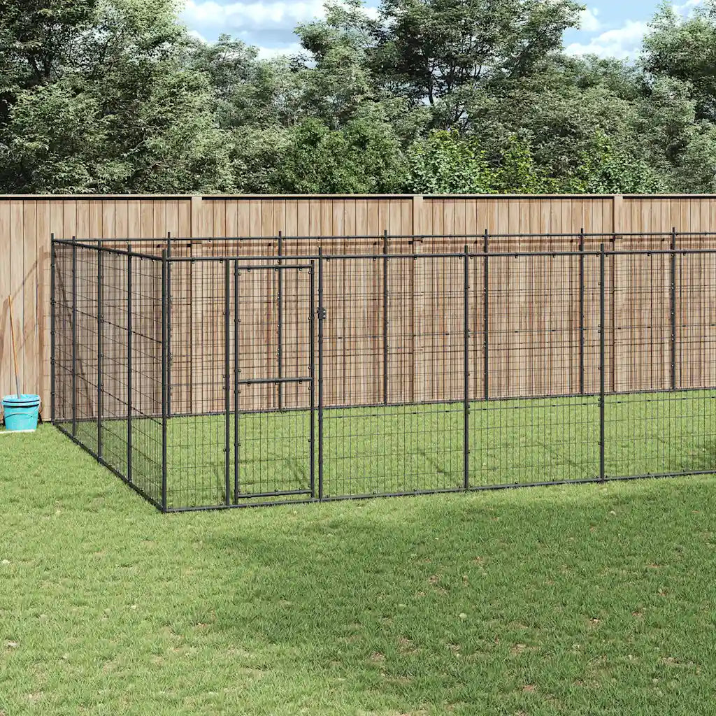Gabbia per cani da esterno in acciaio zincato 770x440x180 cm