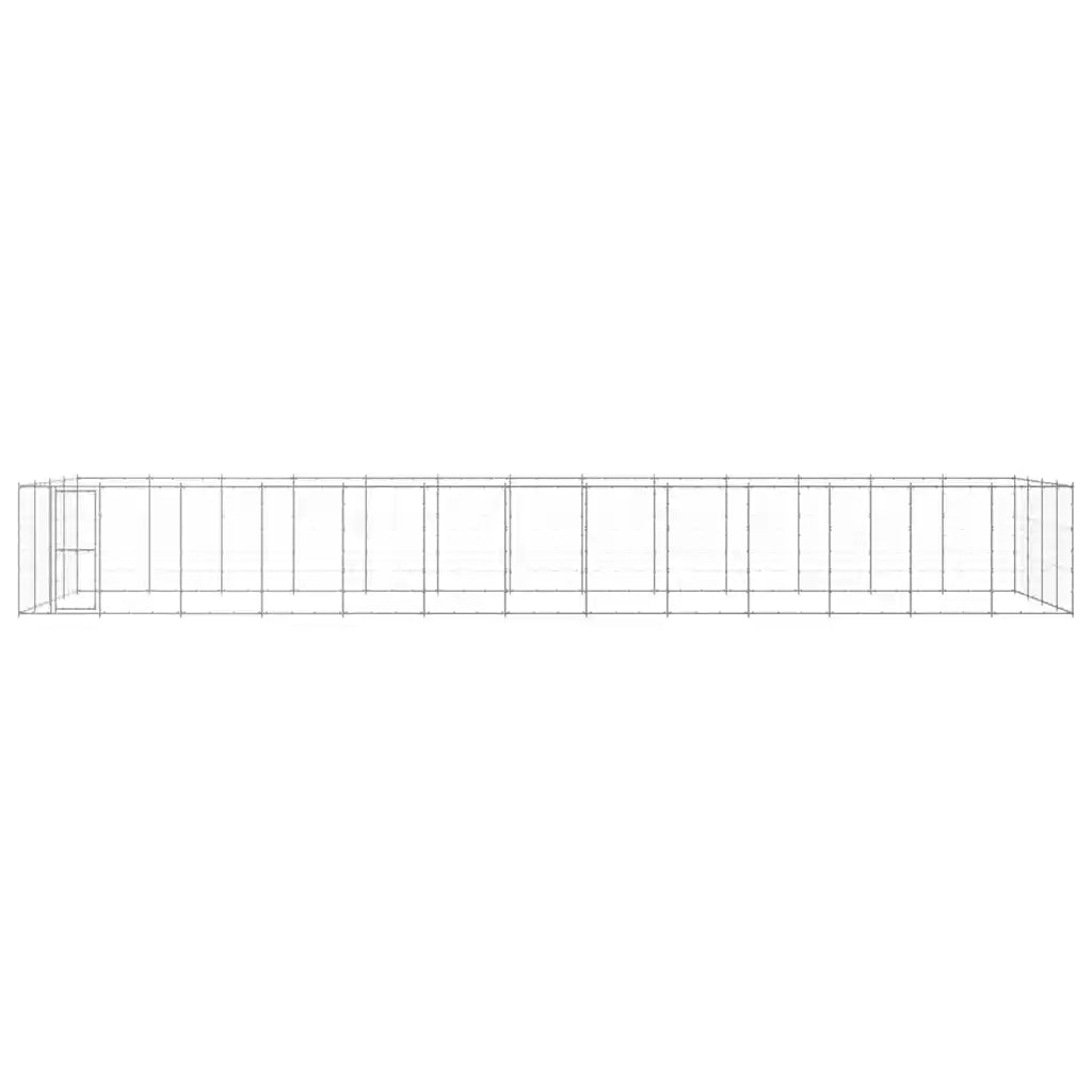 Gabbia per cani da esterno in acciaio zincato 1210 x 440 x 180 cm