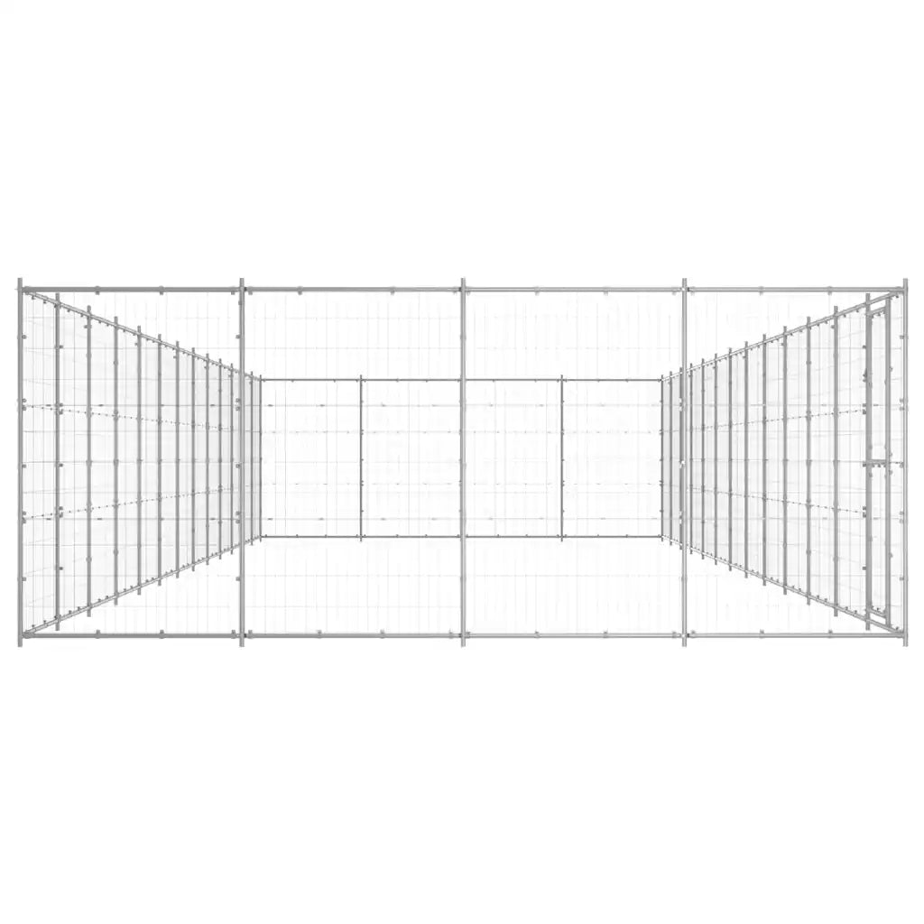 Gabbia per cani da esterno in acciaio zincato 1210 x 440 x 180 cm