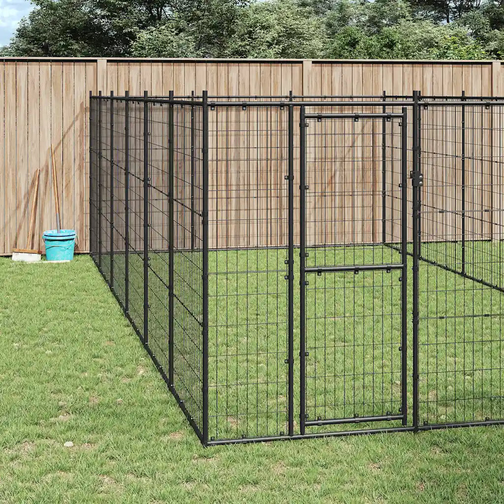 Gabbia per cani da esterno in acciaio zincato 330x660x180 cm