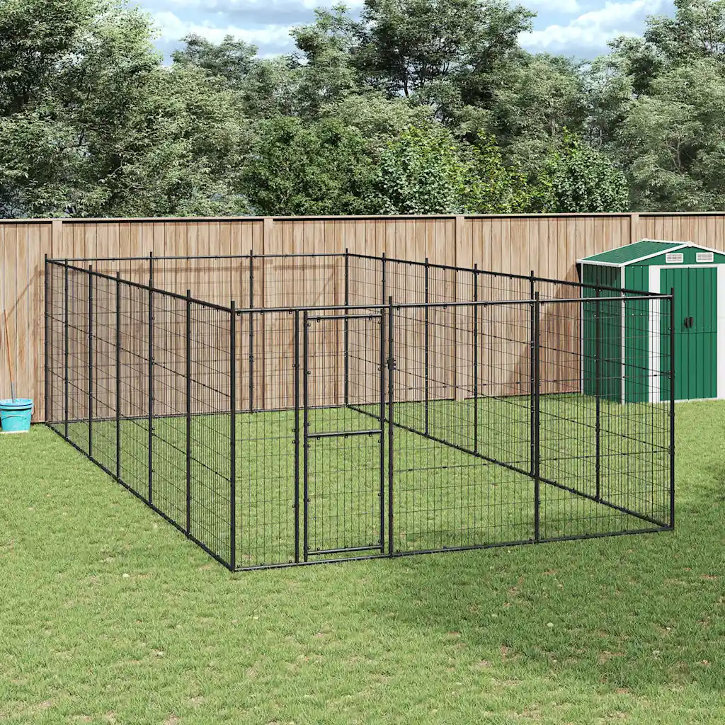 Gabbia per cani da esterno in acciaio zincato 330x660x180 cm