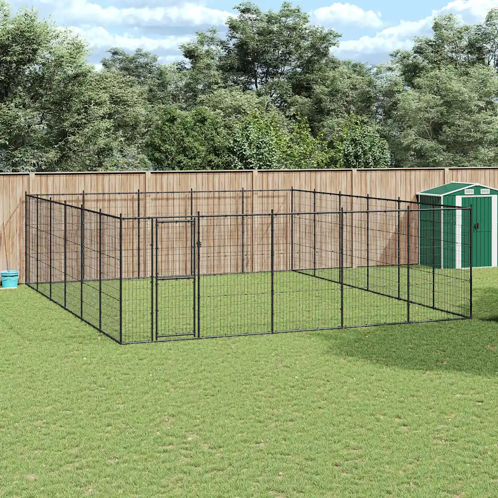 Gabbia per cani da esterno in acciaio zincato 550x660x180 cm