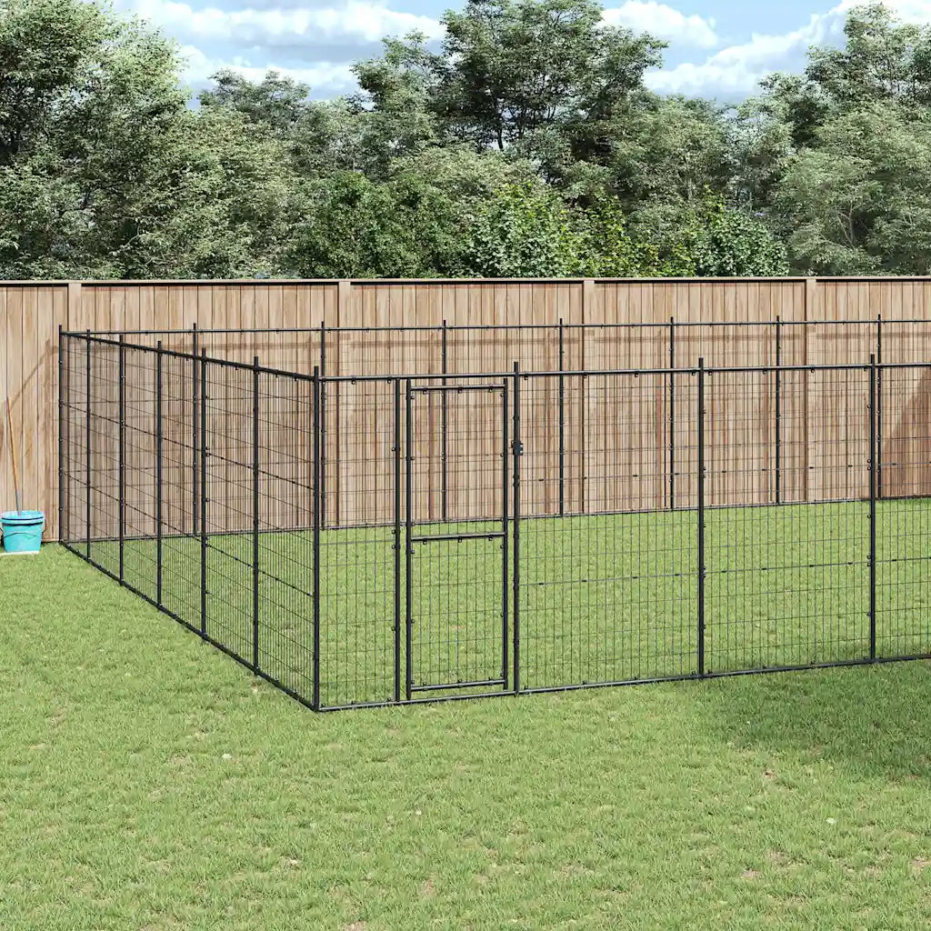 Gabbia per cani da esterno in acciaio zincato 1210x660x180 cm