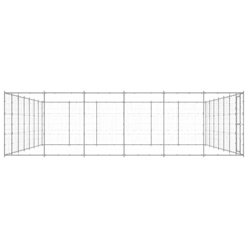 Gabbia per cani da esterno in acciaio zincato 770x660x180 cm