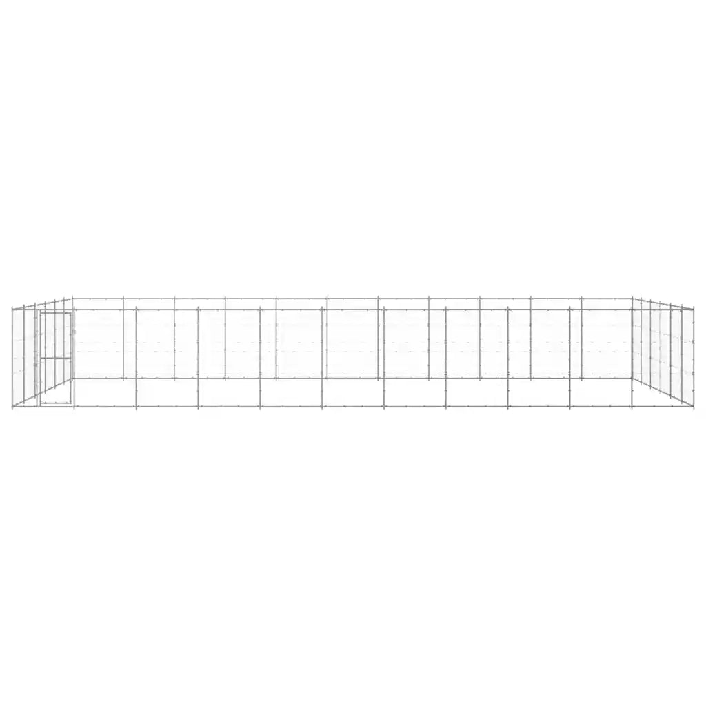 Gabbia per cani da esterno in acciaio zincato 1210x660x180 cm