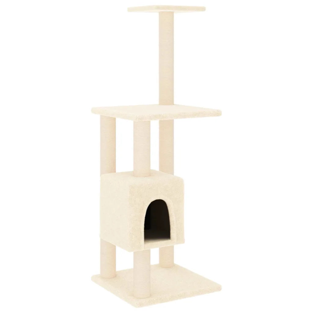 Albero per gatti con tiragraffi in sisal 42x42x104 cm